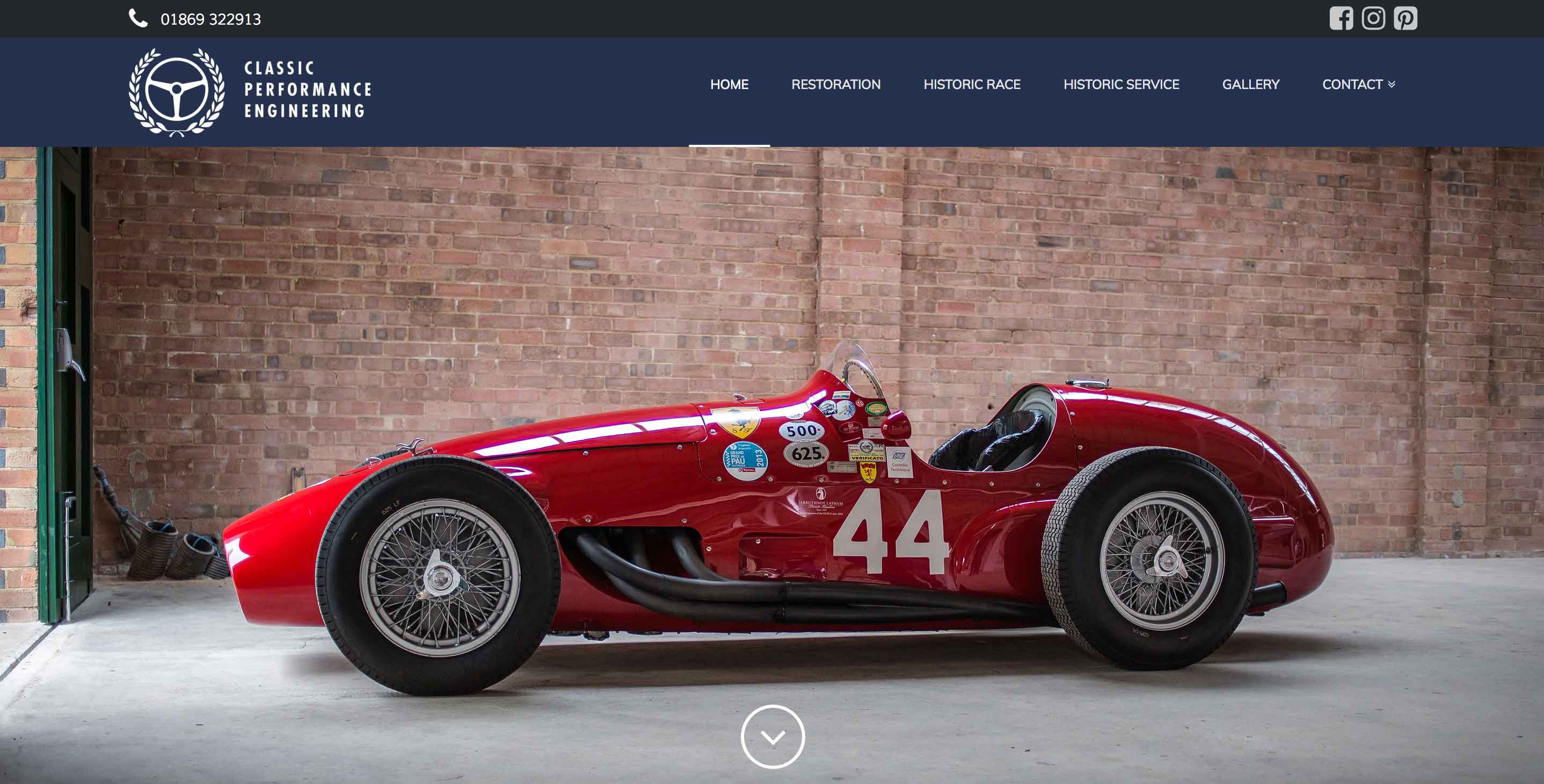 classic performance engineering website screenshot