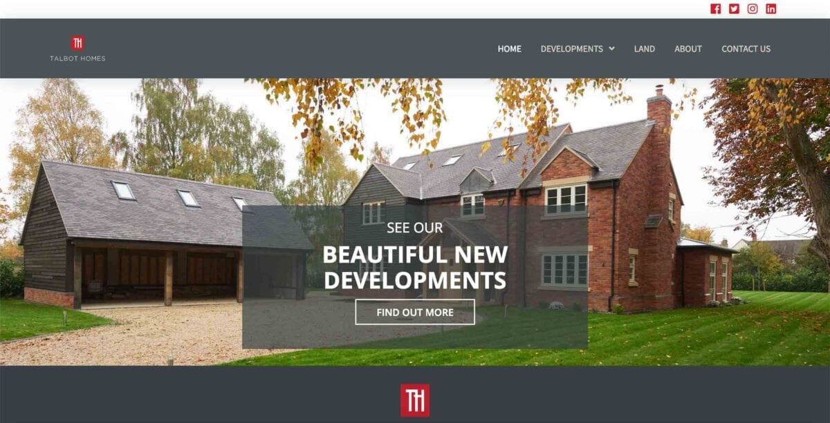 Talbot Homes 7 Talbot Homes Website Homepage