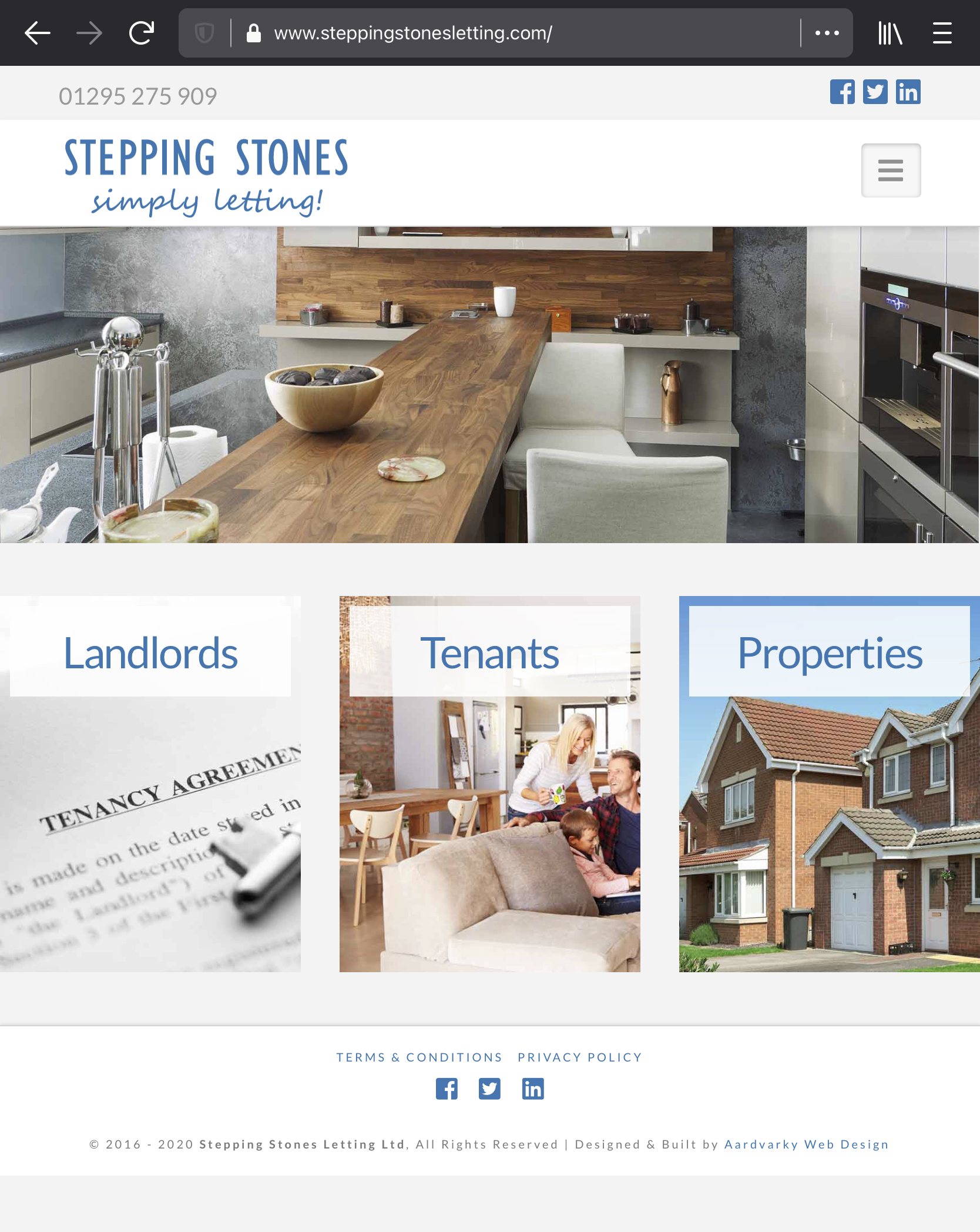 Stepping Stones Letting - Letting Agency 2 stepping stones website homepage mobile